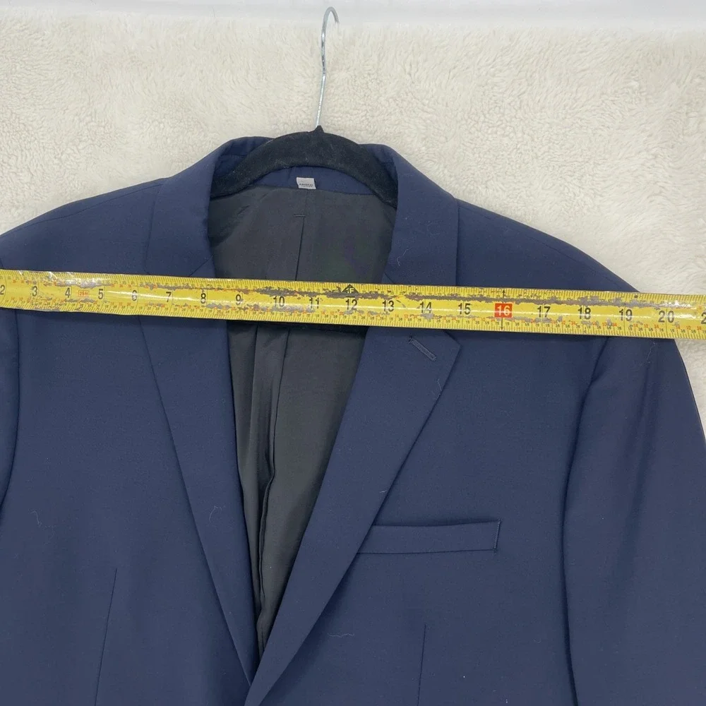 Express Blazer Mens 42R Navy  Slim Sport Coat Performance Stretch Work Travel